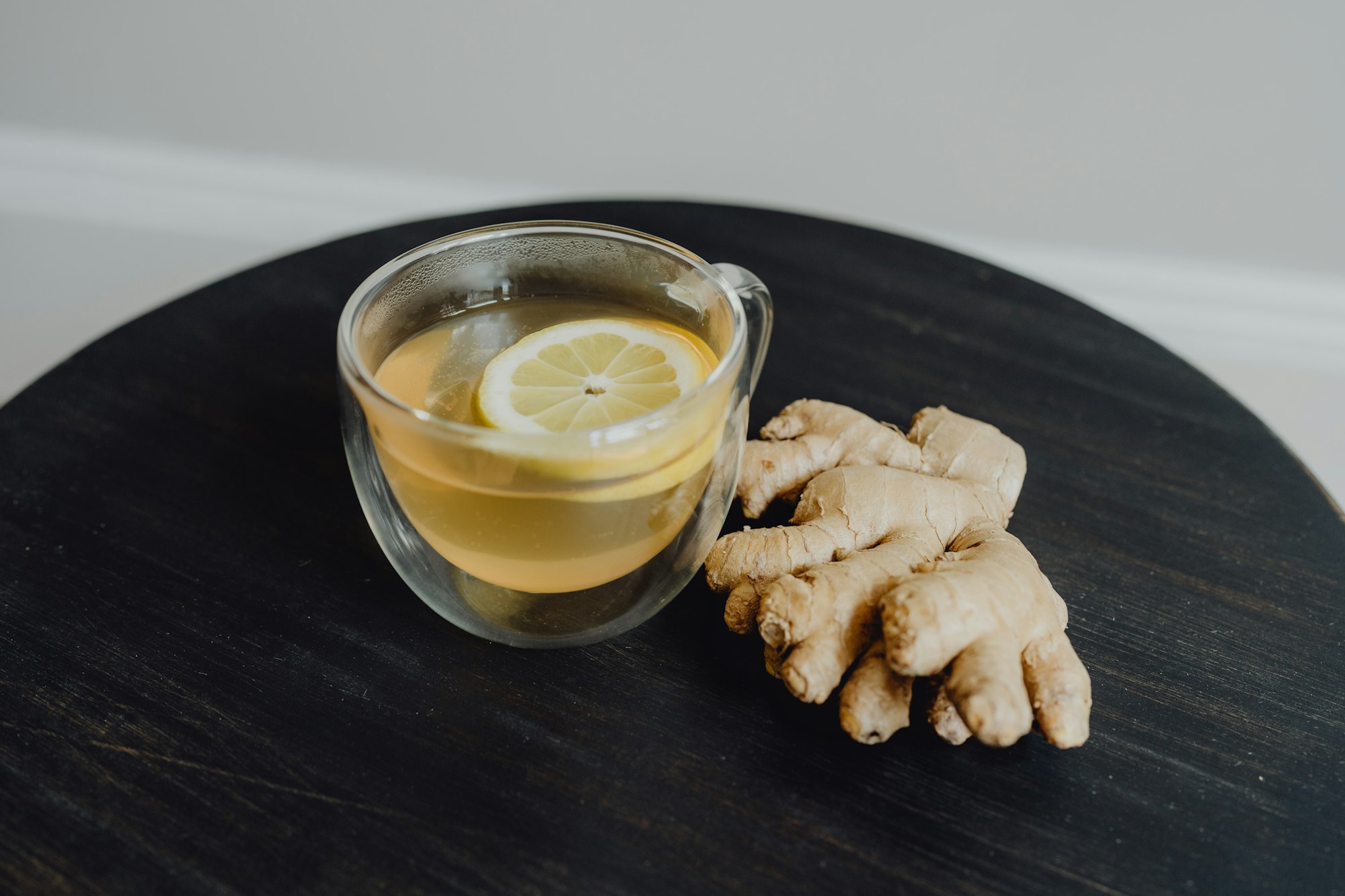 Ginger tea with lemon